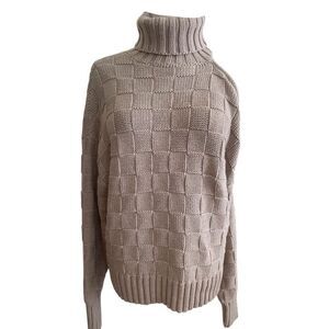 Staud Rockey Checkered Sweater Color Frappe Size Small NWOT